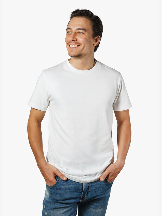 HEAVYWEIGHT ORGANIC COTTON TEE - BRIGHT WHITE