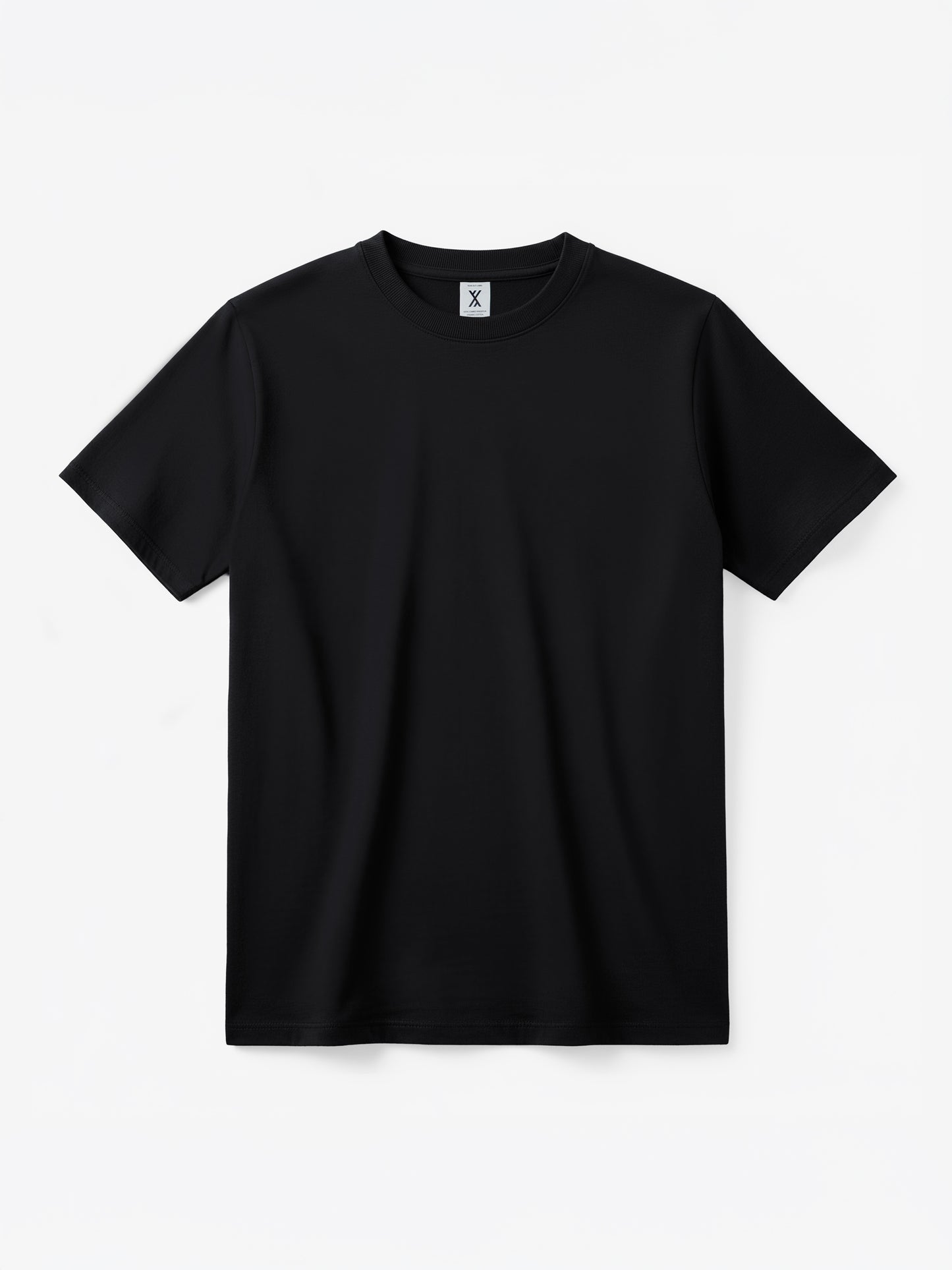 HEAVYWEIGHT ORGANIC COTTON TEE - ANTHRACITE BLACK