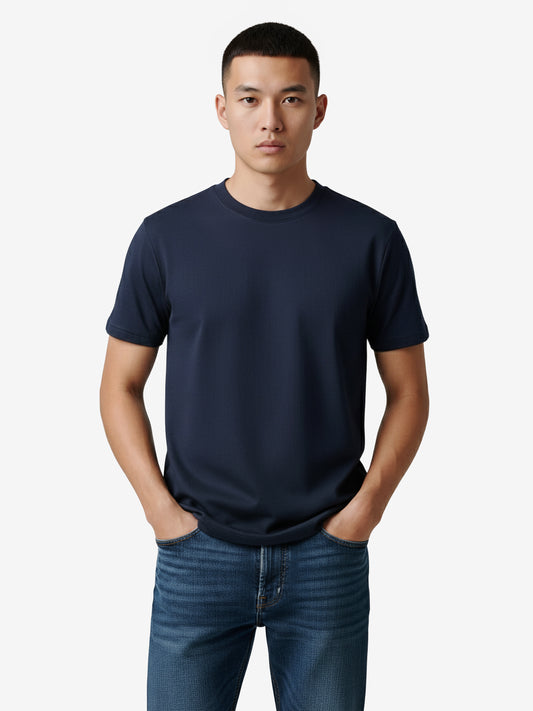 HEAVYWEIGHT ORGANIC COTTON TEE - MIDNIGHT BLUE