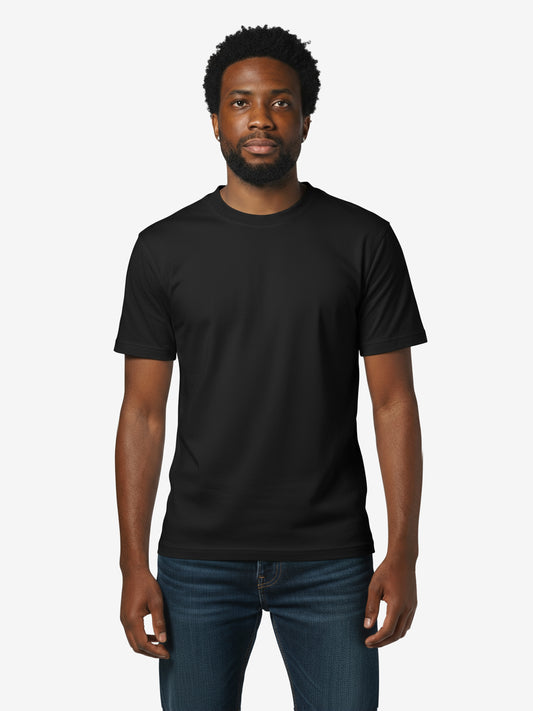 HEAVYWEIGHT ORGANIC COTTON TEE - ANTHRACITE BLACK