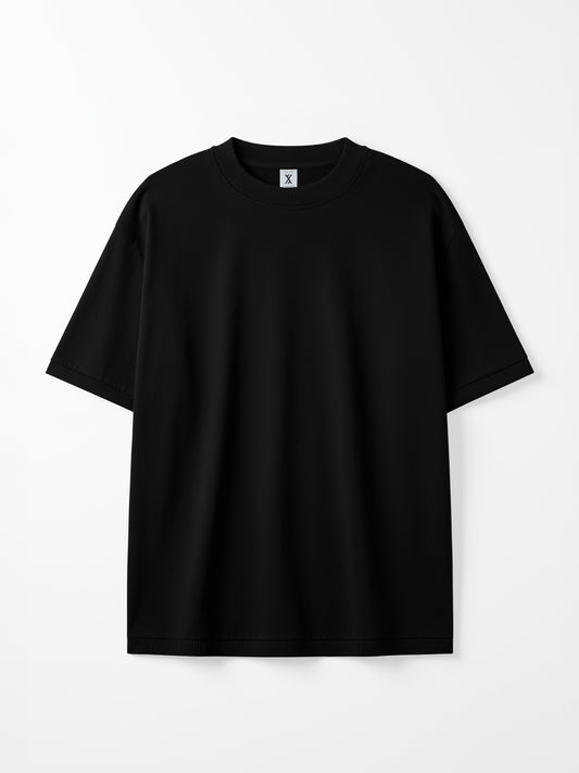 OVERSIZED HEAVYWEIGHT ORGANIC COTTON TEE - ANTHRACITE BLACK