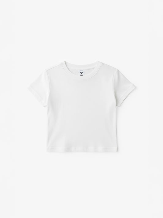 ORGANIC COTTON BABY TEE - BRIGHT WHITE