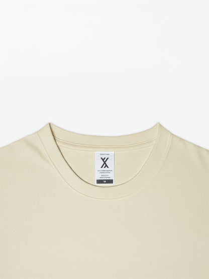 HEAVYWEIGHT ORGANIC COTTON TEE - CLOUD CREAM
