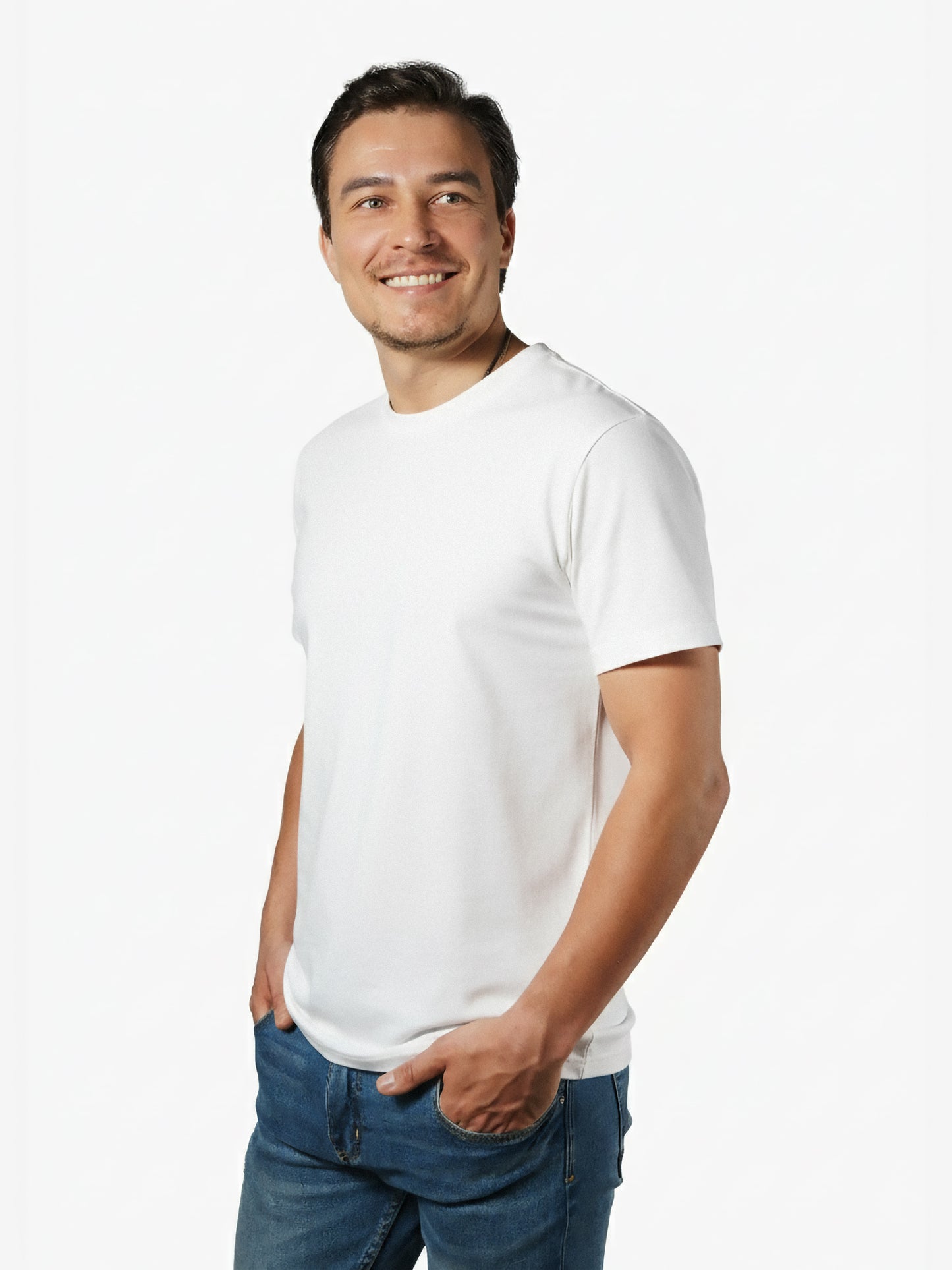 HEAVYWEIGHT ORGANIC COTTON TEE - BRIGHT WHITE