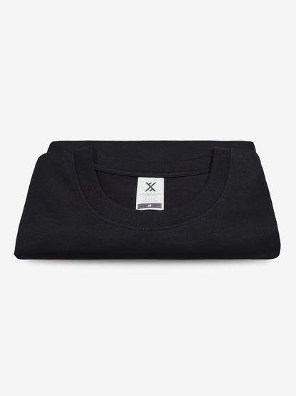 HEAVYWEIGHT 100% ORGANIC COTTON CREW NECK T-SHIRT - ANTHRACITE BLACK