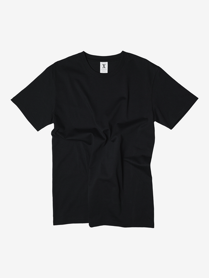 HEAVYWEIGHT 100% ORGANIC COTTON CREW NECK T-SHIRT - ANTHRACITE BLACK