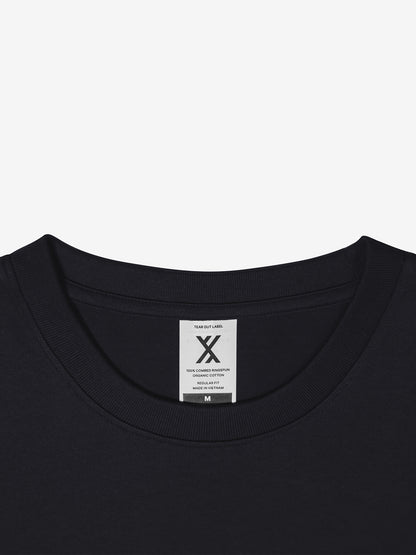 HEAVYWEIGHT 100% ORGANIC COTTON CREW NECK T-SHIRT - ANTHRACITE BLACK