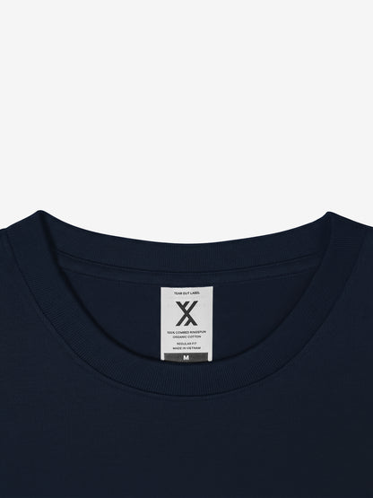 HEAVYWEIGHT ORGANIC COTTON TEE - MIDNIGHT BLUE