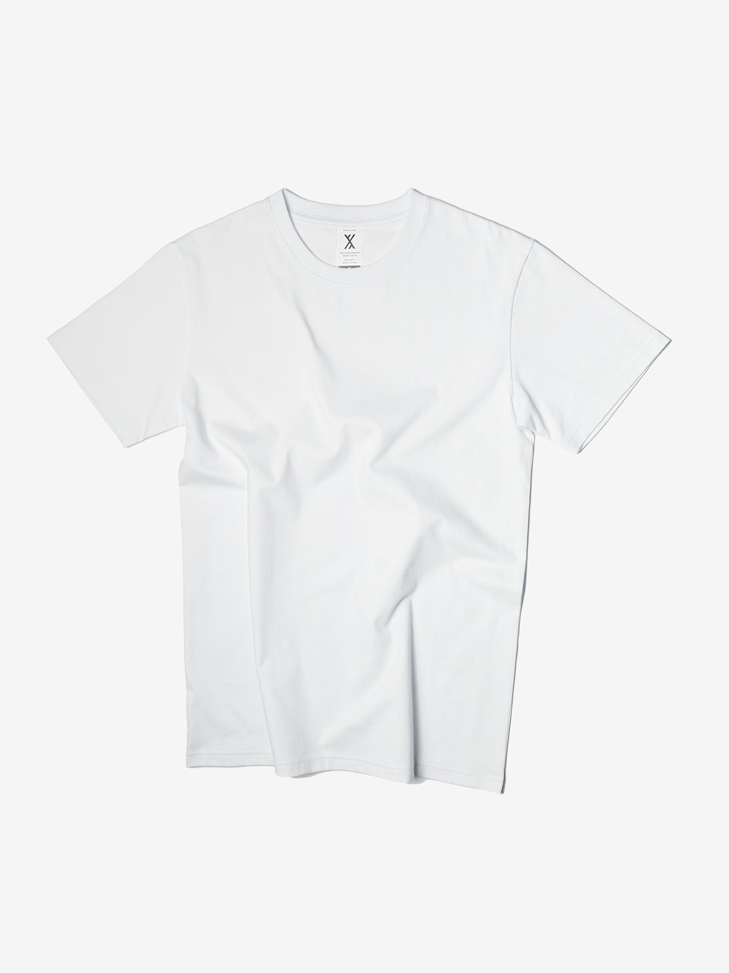 HEAVYWEIGHT 100% ORGANIC COTTON CREW NECK T-SHIRT - BRIGHT WHITE